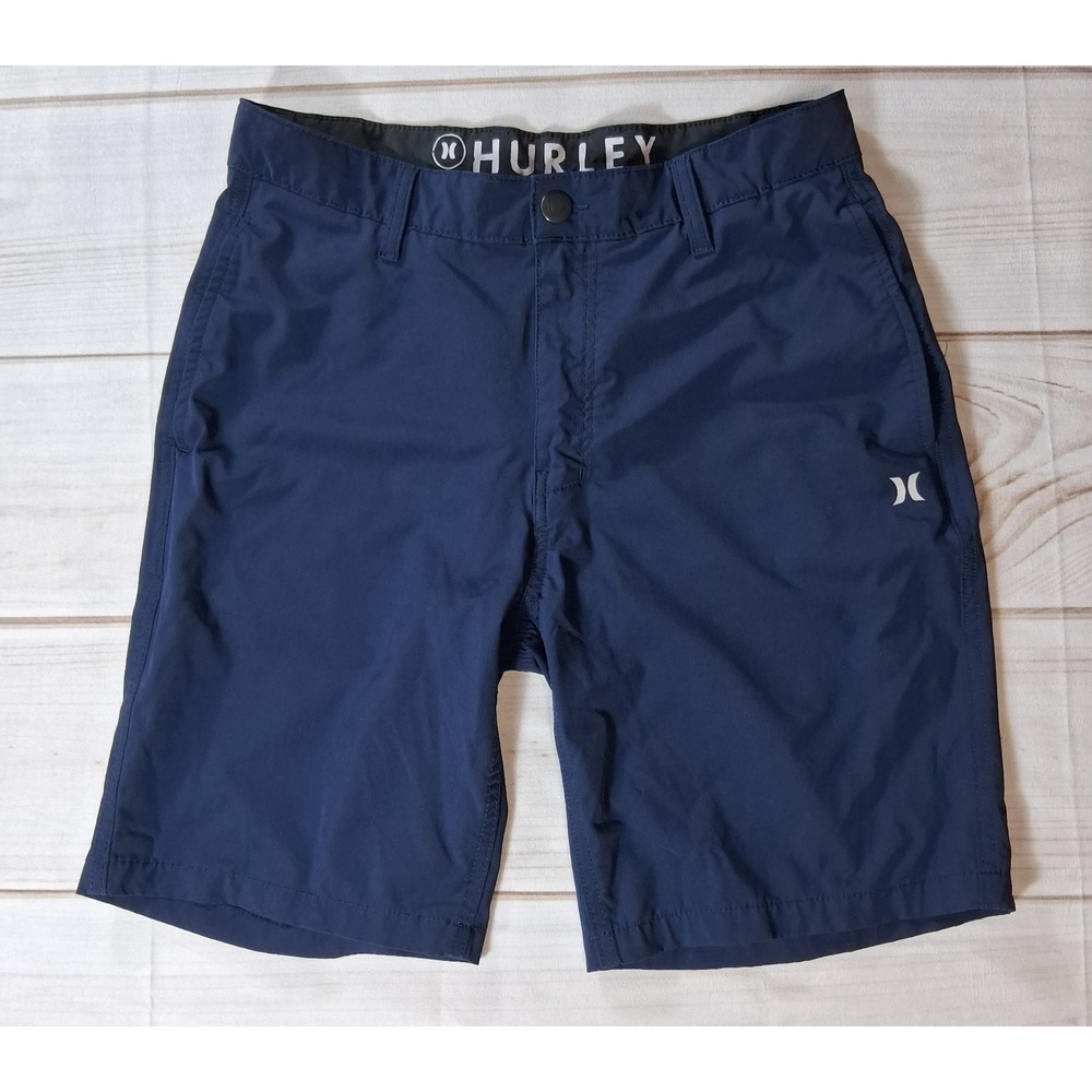 Hurley Hybrid Walk Shorts Mens Size 32 Navy Blue Quick Dry Stretch Boardshort